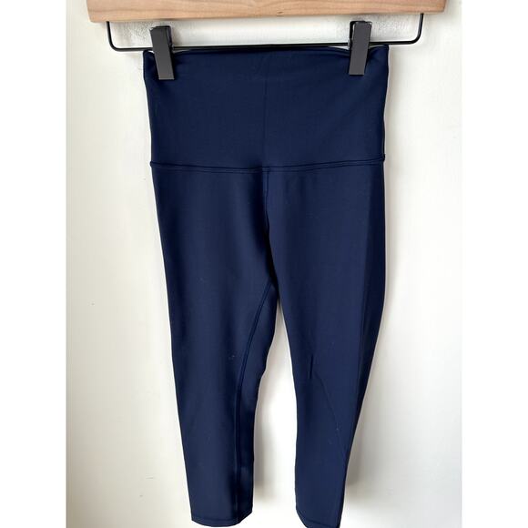Lululemon Wunder Train High-Rise Crop 21" Size 2 Navy Blue - Picture 7 of 9